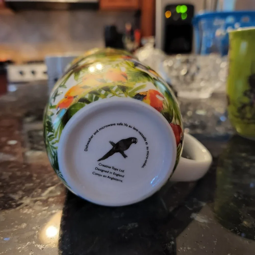 COPY - 2 Creative Tops Ltd Parrot Toucan Tropical Mug and tropical birds